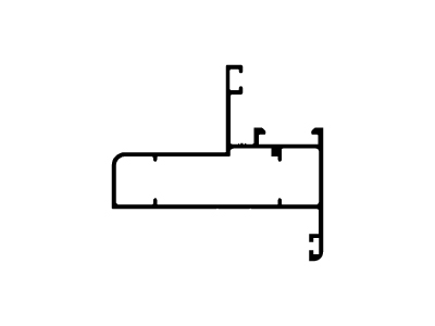 Marco de 64 mm con tapajuntas
